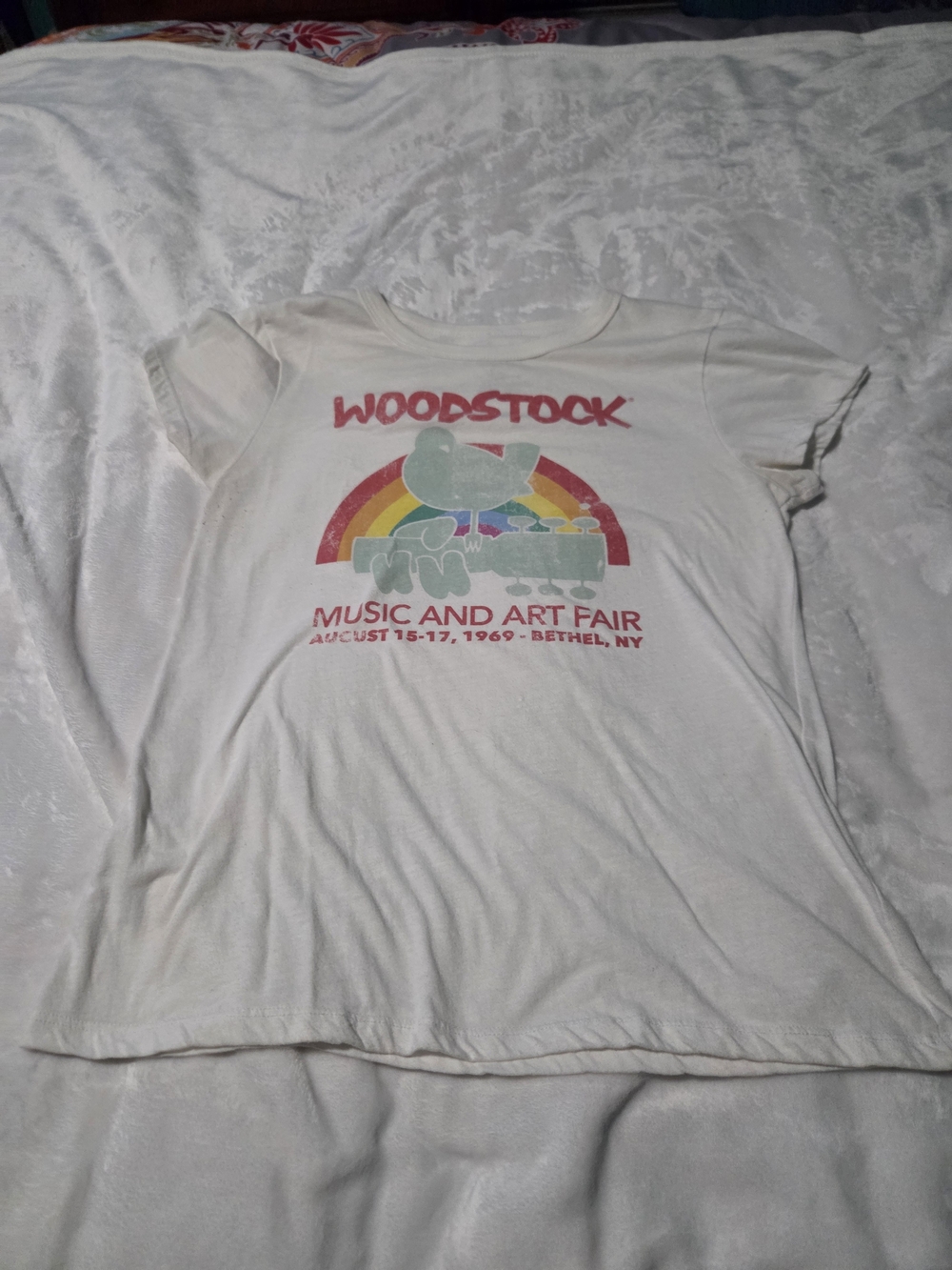Woodstock Music and Art Fair White Graphic Tee